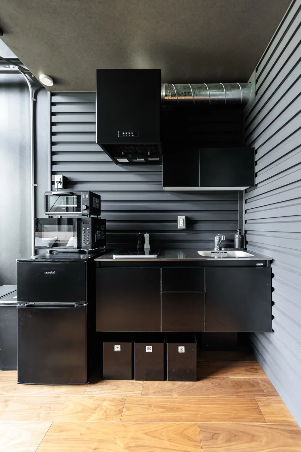 All-black kitchen